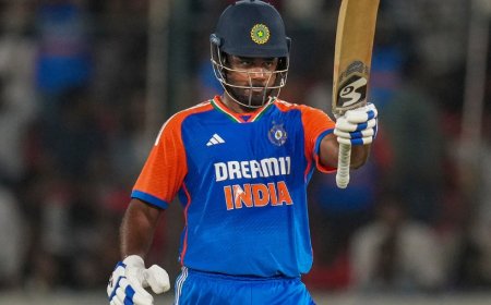 संजू सैमसन का हैदराबाद में धमाका! 40 गेंदों में शतक, 8 छक्के लगाकर बांग्लादेश को किया ध्वस्त