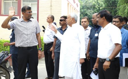 मुख्यमंत्री नीतीश कुमार ने ललित नारायण मिश्र आर्थिक विकास एवं सामाजिक परिवर्तन संस्थान का किया निरीक्षण।