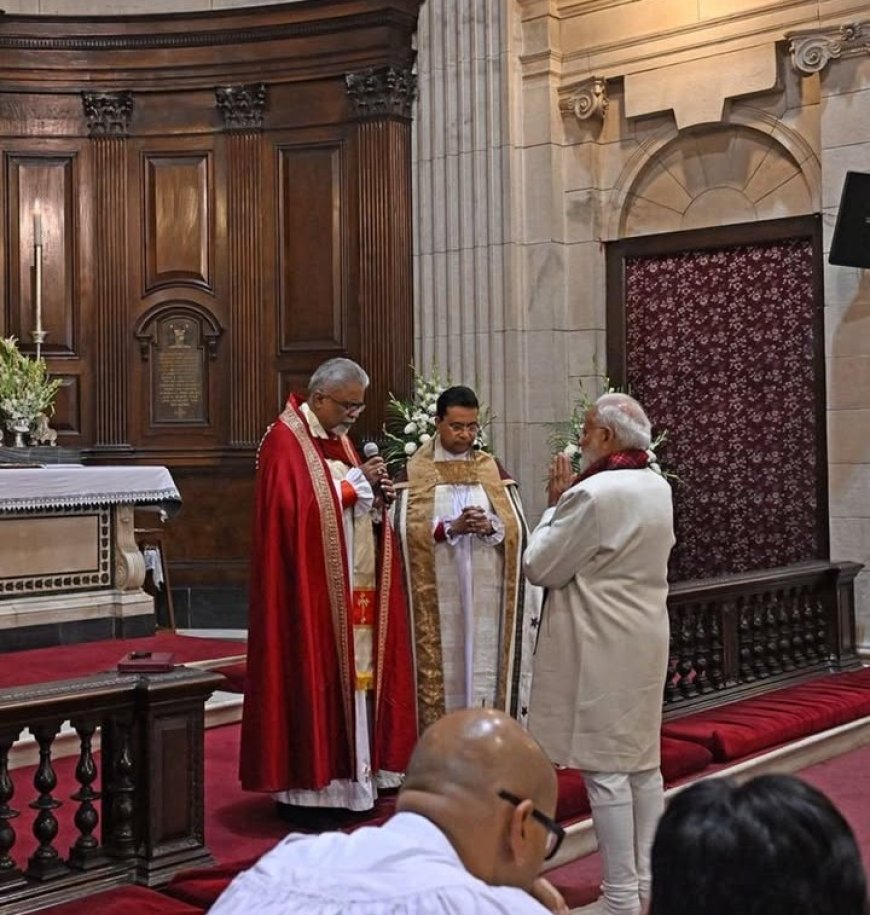 क्रिसमस पर पीएम मोदी चर्च पहुंचे, ईसाई समुदाय के साथ की विशेष प्रार्थना