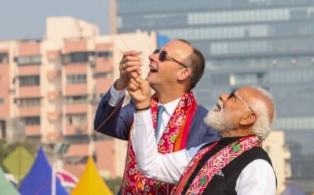 साबरमती के तट पर कूटनीति की नई उड़ान: पीएम मोदी और जर्मन चांसलर फ्रेडरिक मर्ज ने मिलकर उड़ाई पतंग