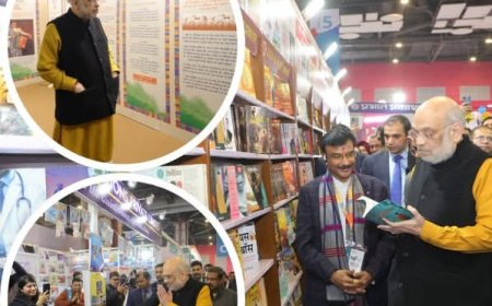 अमित शाह ने नई दिल्ली में विश्व पुस्तक मेले का दौरा किया