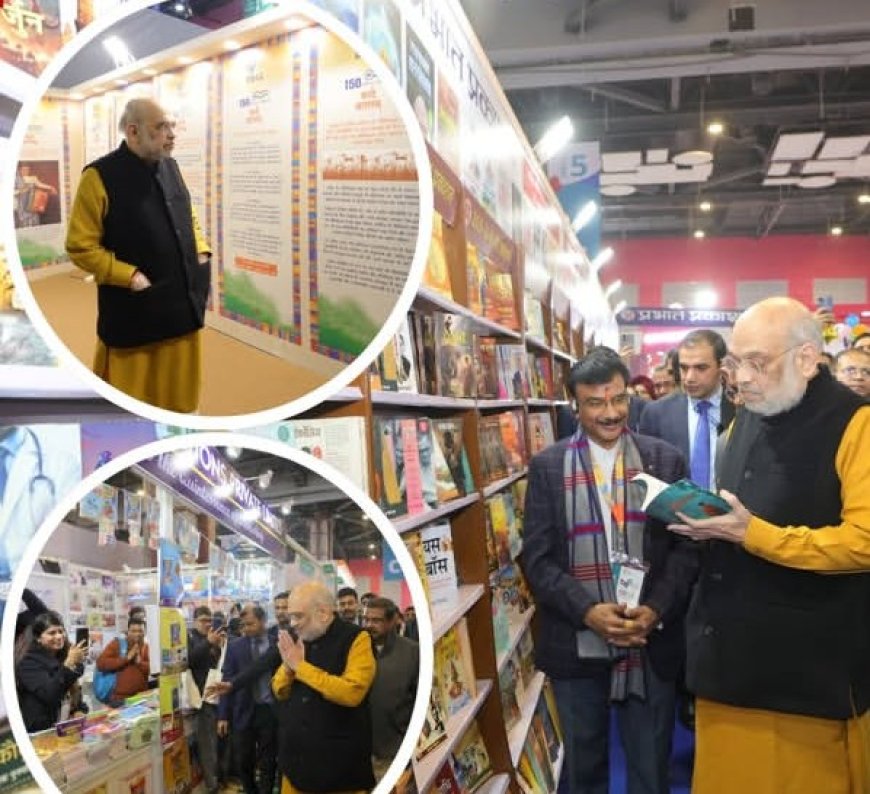 अमित शाह ने नई दिल्ली में विश्व पुस्तक मेले का दौरा किया