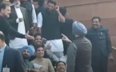 संसद के बाहर सियासी गरमाहट: राहुल-बिट्टू आमने-सामने