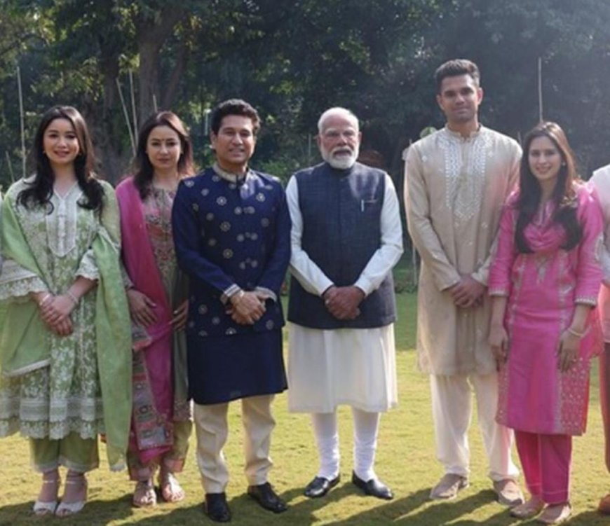 सचिन तेंदुलकर ने प्रधानमंत्री नरेंद्र मोदी को बेटे अर्जुन की शादी का दिया न्योता