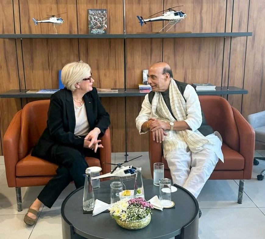 बेंगलुरु में भारत-फ्रांस रक्षा वार्ता, राजनाथ सिंह ने फ्रांसीसी मंत्री से की मुलाकात