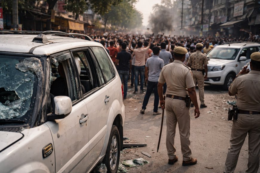 छपरा में अचानक भड़का बवाल: जगदम कॉलेज के पास प्रशासनिक गाड़ियों में तोड़फोड़, पुलिस ने संभाला मोर्चा