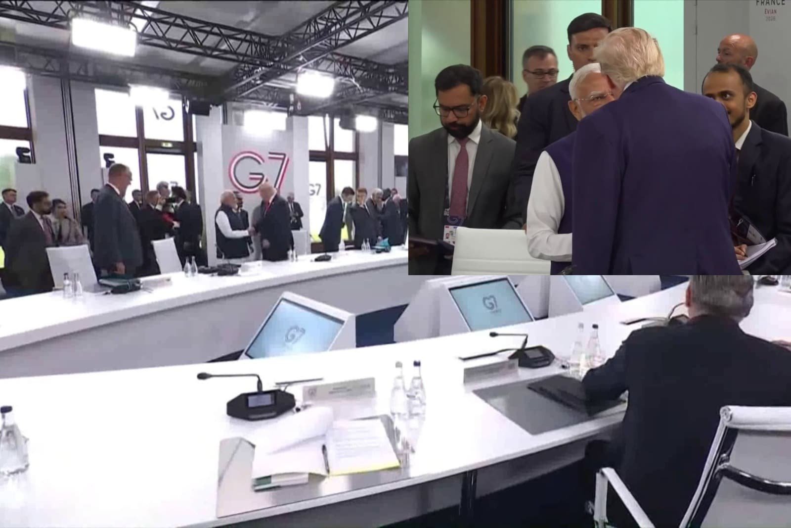 मोदी-ट्रंप अनौपचारिक मुलाकात G7 समिट | फोटो: NDTV