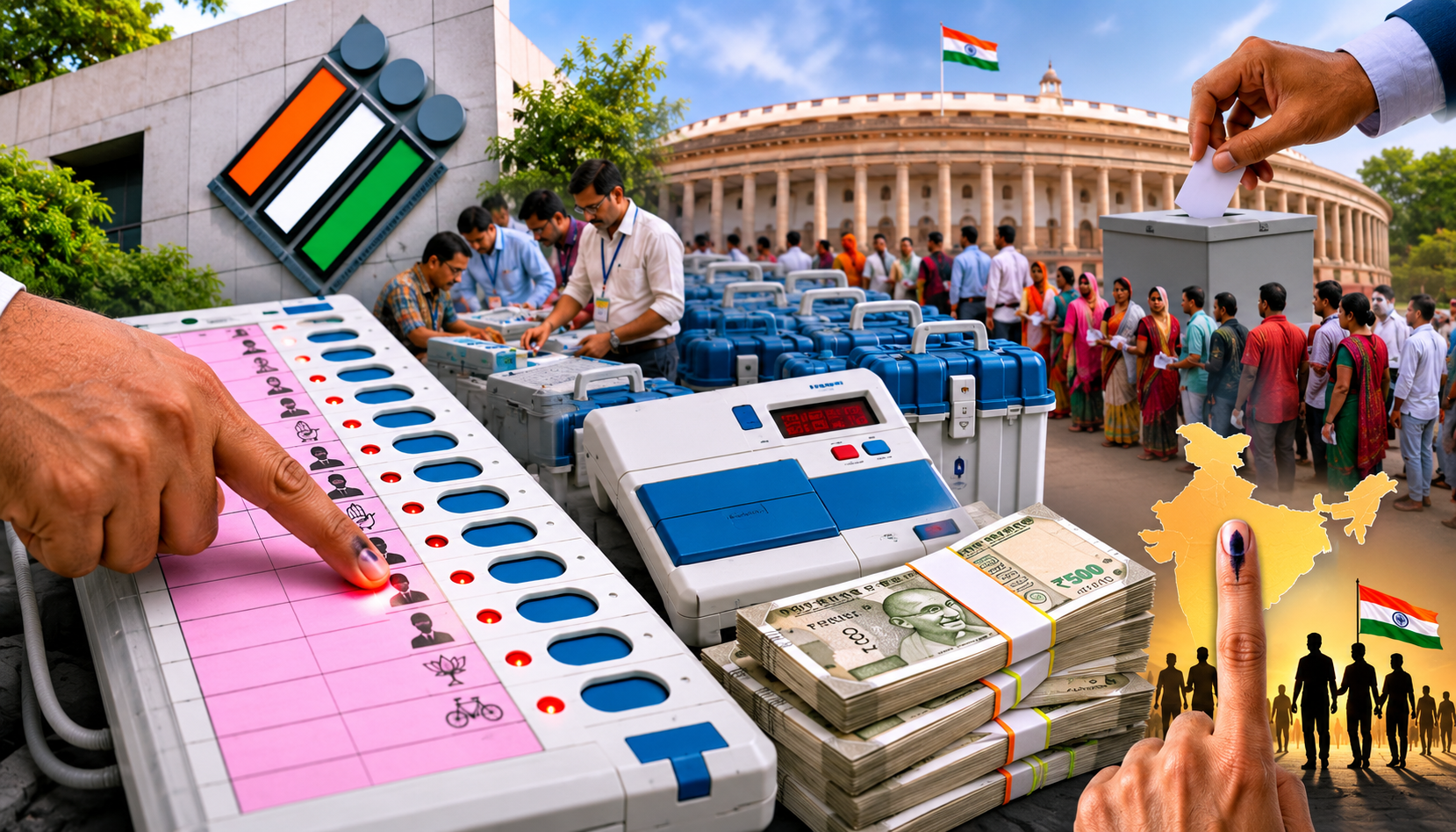 2029 चुनाव के लिए नई EVM तैयारी | फोटो: AI CHATGPT 2029 चुनाव के लिए नई EVM तैयारी | फोटो: AI CHATGPT