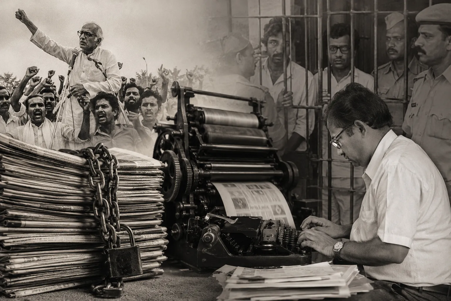 आपातकाल में बिहार की पत्रकारिता का संघर्ष | फोटो: AI (chatGPT)