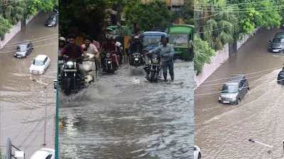 कानपुर में पहली बारिश से जलभराव | फोटो: एनडीटीवी