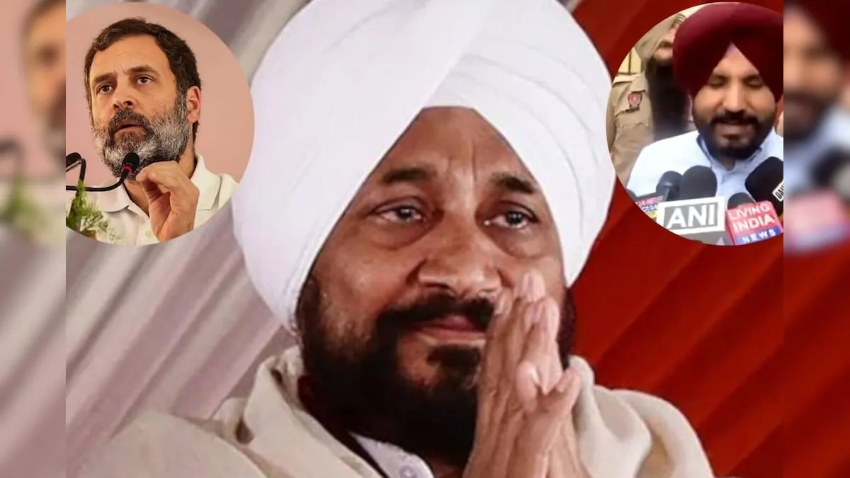 चरणजीत सिंह चन्नी और राहुल गांधी। | Source: Social media