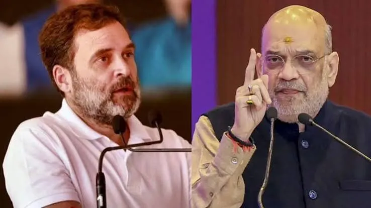 अमित शाह और राहुल गांधी। | Source: Chrome