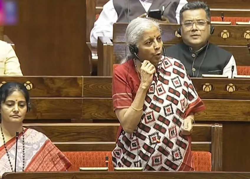 लोकसभा में टैक्सेशन एंड अदर लॉज (अमेंडमेंट) बिल 2026 पेश करतीं वित्त मंत्री निर्मला सीतारमण। | Source: Chrome लोकसभा में टैक्सेशन एंड अदर लॉज (अमेंडमेंट) बिल 2026 पेश करतीं वित्त मंत्री निर्मला सीतारमण। | Source: Chrome