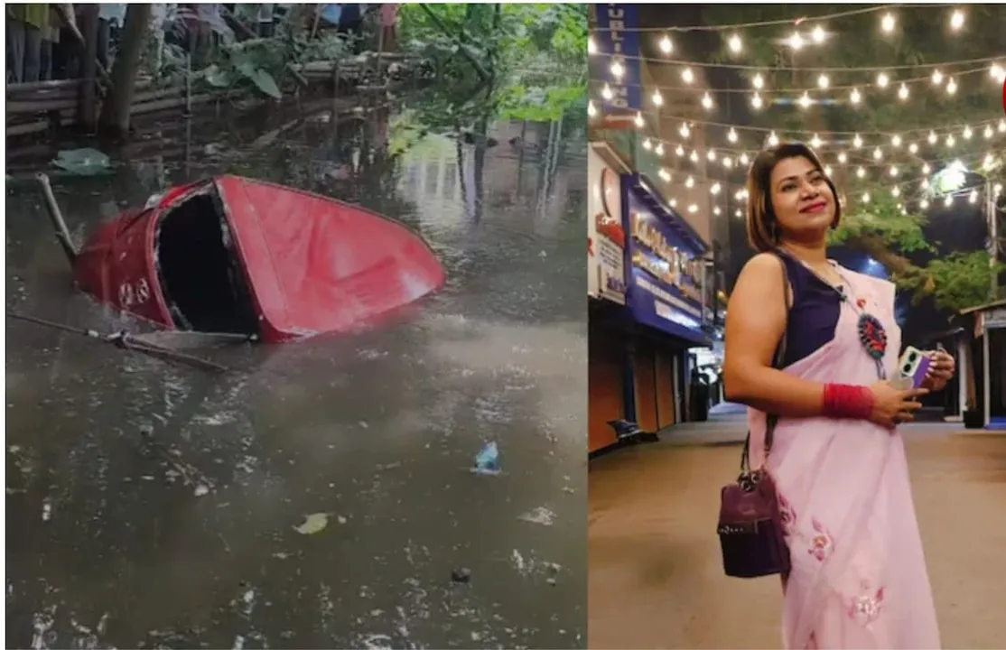 केस्टोपुर में तालाब में गिरी कार, महिला की मौत। | Source: Chrome केस्टोपुर में तालाब में गिरी कार, महिला की मौत। | Source: Chrome