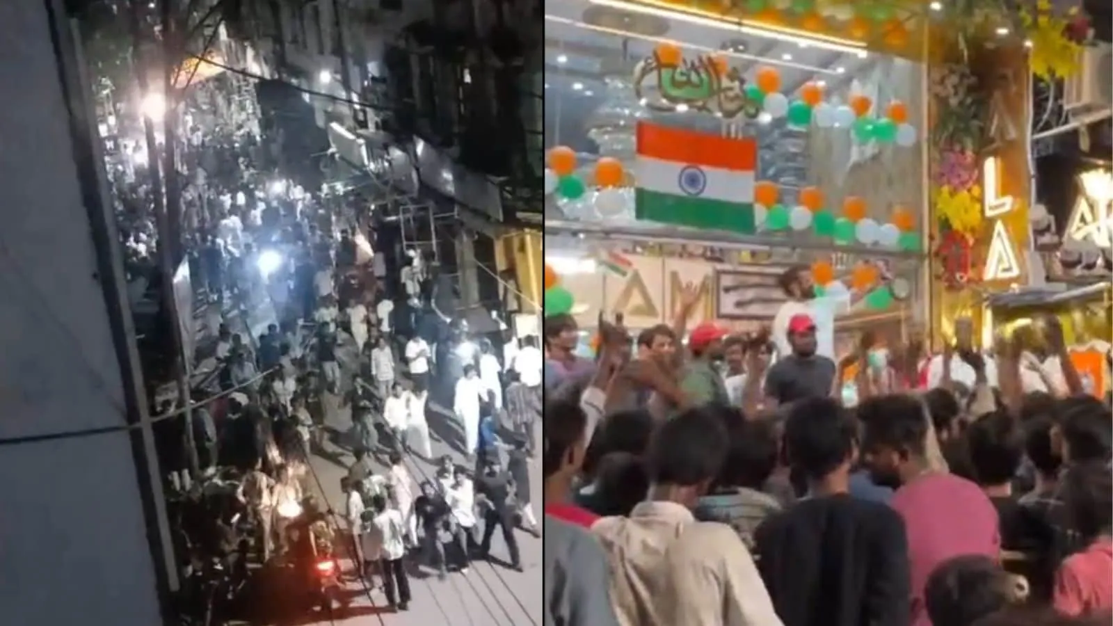 कानपुर के आलम मार्ट के बाहर ऑफर के चलते जुटी भीड़